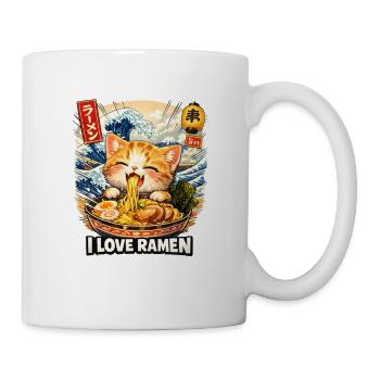 Ramen Nudeln Katzenliebhaber - Tasse - Weiß - Rechts