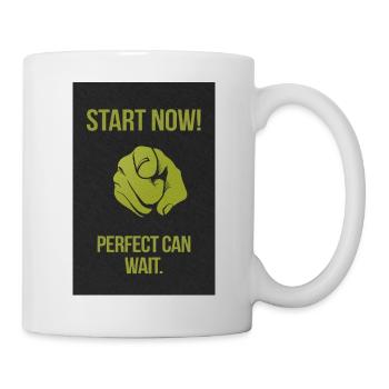 Start now – Statement shirt for doers - Mug - white - Right