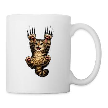 Saut heureux du chaton - Mug blanc - blanc - Droite