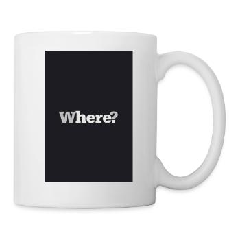 Où ? – Affiche de design intemporelle - Mug blanc - blanc - Droite