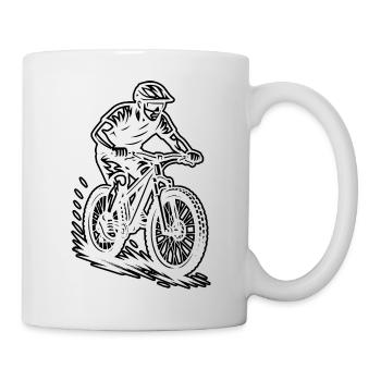 Illustrations de VTT pour votre tenue - Mug blanc - blanc - Droite
