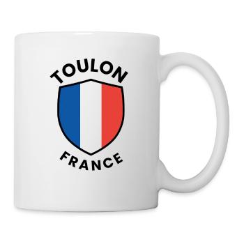 Drapeau du Bouclier de Toulon France - Mug blanc - blanc - Droite