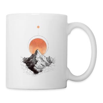 Sonnenaufgang über Bergring - Tasse - Weiß - Rechts