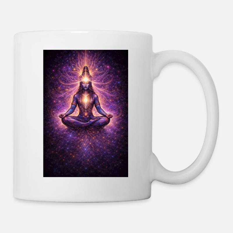 Kosmische Chakra-Meditation - Tasse - Weiß