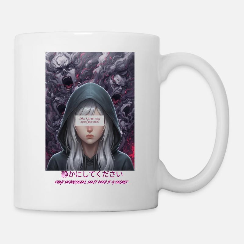 Hooded Vision: Silent Rebellion - Mug - white