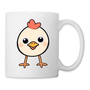 Chick Heart Cartoon Cute Chicken - Mug - white - Right
