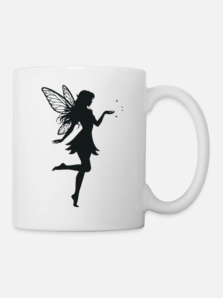  Fee Silhouette - Tasse - Weiß