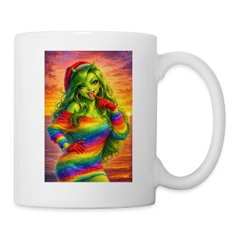 Rainbow girl in the evening light - Mug - white - Right