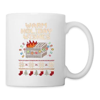 Chaleureuses vœux de Noël, vilain Noël - Mug blanc - blanc - Droite