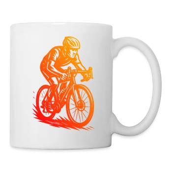 Modern road bike artwork - Mug - white - Right