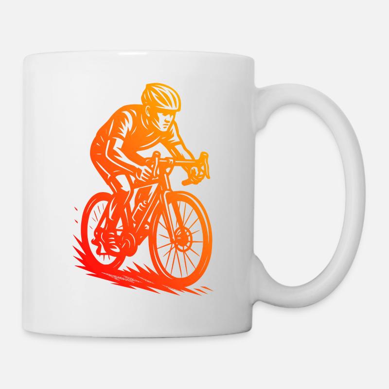 Œuvres modernes de vélo de route - Mug blanc - blanc