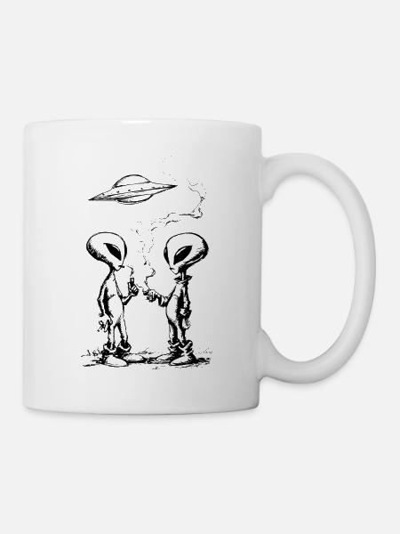 Alien break - Tasse - Weiß