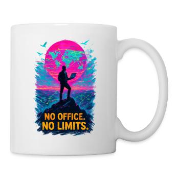 Télétravail Pas de bureau pas de limite - Mug blanc - blanc - Droite