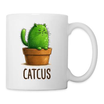 Catcus – Cactus Cat avec Attitude - Mug blanc - blanc - Droite