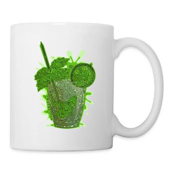 Labyrinthartiger Mojito - Tasse - Weiß - Rechts