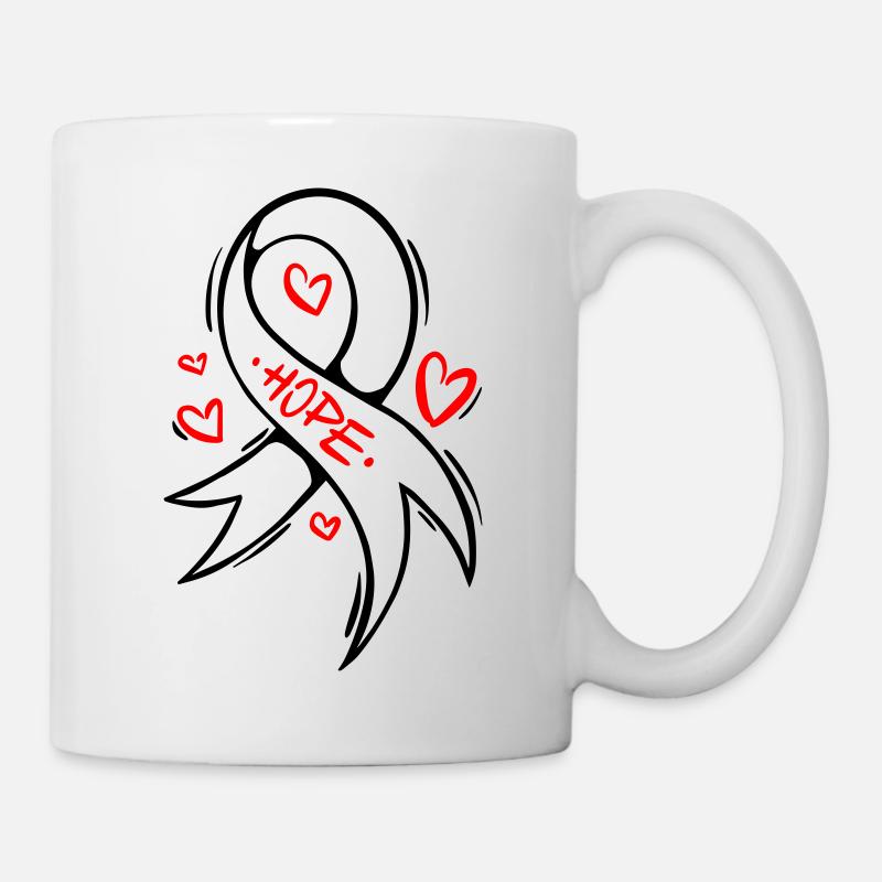 Hope Heart Cancer Loop - Mug - white