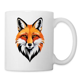 Clever Fox Fox Face Pop Art Illustration - Mug - white - Right