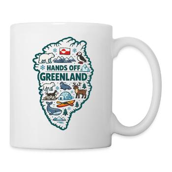 Hands Off Greenland Europa Solidarität - Tasse - Weiß - Rechts