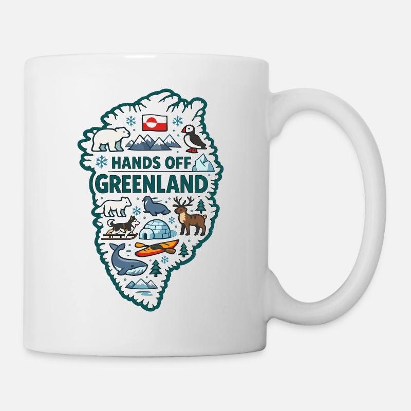 Hands Off Greenland Europa Solidarität - Tasse - Weiß