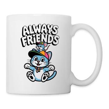 Amitié du chat et de la souris - Mug blanc - blanc - Droite