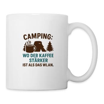 Coffee stronger than Wi-Fi Camping - Mug - white - Right
