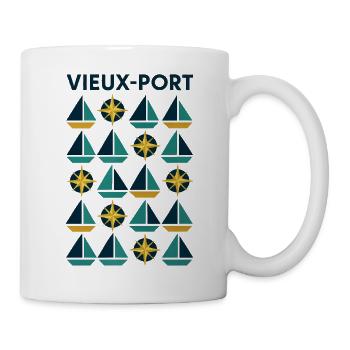 Marseille 13 Vieux-Port - Mug blanc - blanc - Droite