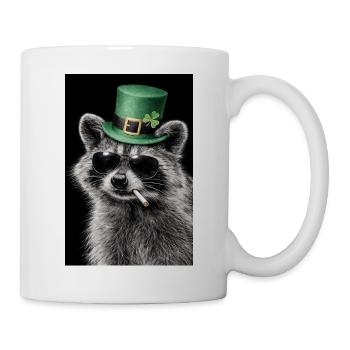 Green Leprechaun Raccoon - Mug - white - Right