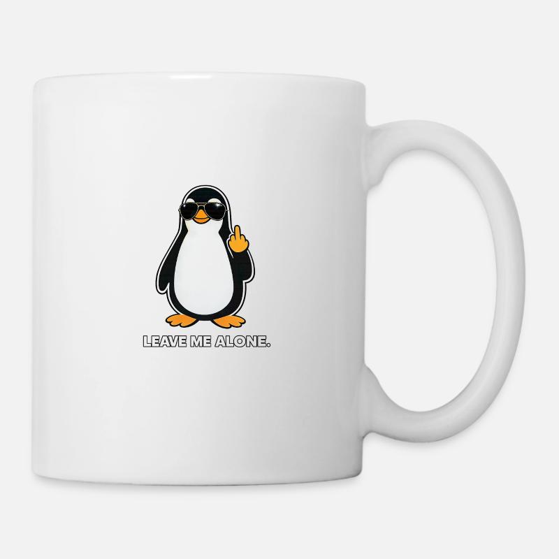 Pinguin in Sonnenbrillen-Nihilismus-Meme - Tasse - Weiß