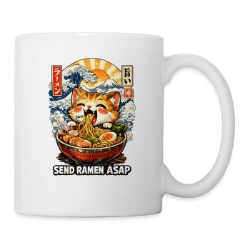 Ramen Kawaii Katze Anime - Tasse - Weiß - Rechts