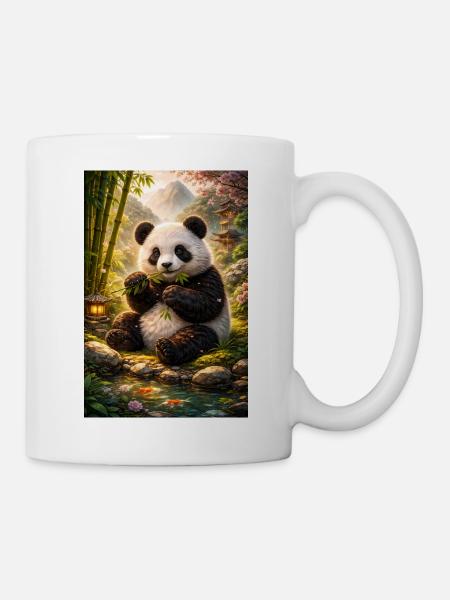 Panda in the Zen Garden - Mug - white