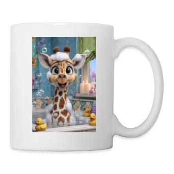 Bubble Bath Giraffe Charm - Mug - white - Right