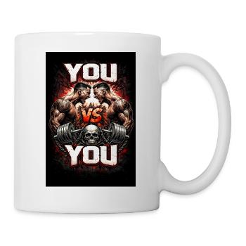 DU gegen DU Machtkampf - Tasse - Weiß - Rechts