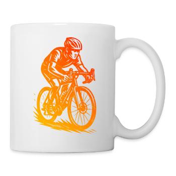 Clear road bike motif for every day - Mug - white - Right