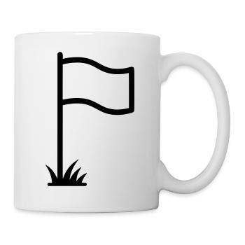 Corner Flag Football Stadium Symbol Vector - Mug - white - Right