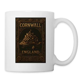 Cornwall England – Steampunk-reiseposter - Tasse - Weiß - Rechts