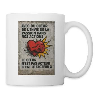 Cœur d’action: Facteur X - Mug blanc - blanc - Droite