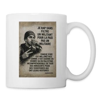 Rime de Paix Sans Filtre - Mug blanc - blanc - Droite