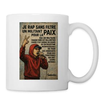 Rap pour la Paix en Hoodie - Mug blanc - blanc - Droite