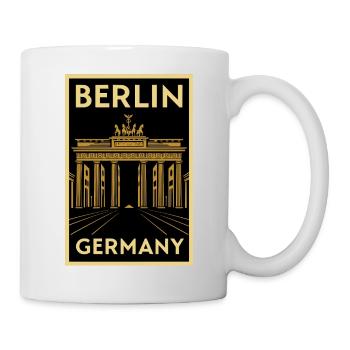 Berlin – Brandenburger Tor Art-Deko Poster - Tasse - Weiß - Rechts