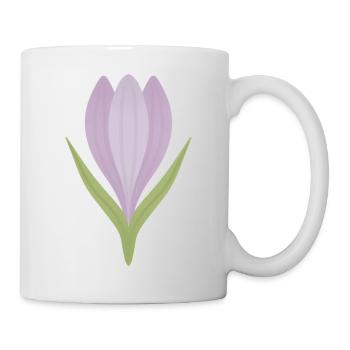 Lilac Crocus Bloom Illustration - Mug - white - Right