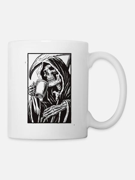 Coff & Death - Tasse - Weiß