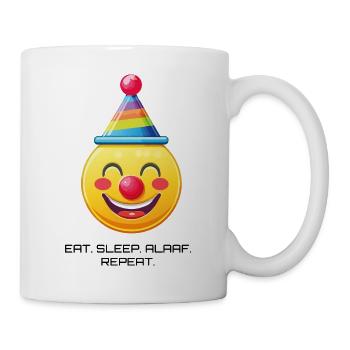 Clown Face with Saying: Eat Sleep Alaaf Repeat - Mug - white - Right