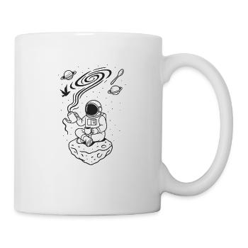 Cosmic Coffee Ritual monochrome - Tasse - Weiß - Rechts