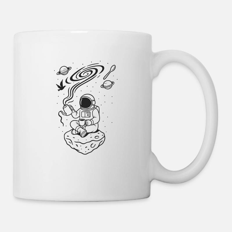 Cosmic Coffee Ritual monochrome - Tasse - Weiß