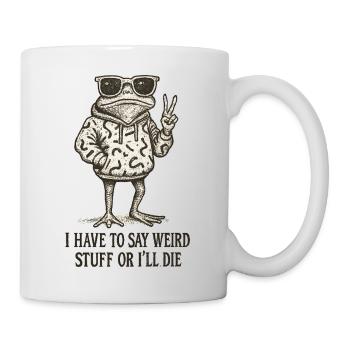 Frosch Spruch Meme Humor Lustig Geschenkidee - Tasse - Weiß - Rechts