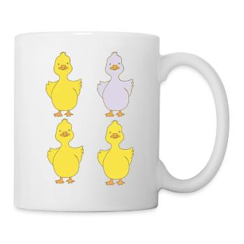 Four ducks one purple - Mug - white - Right