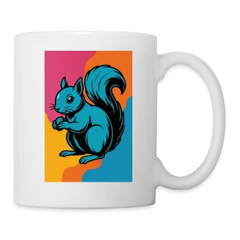 Art pop coloré d’écureuil - Mug blanc - blanc - Droite