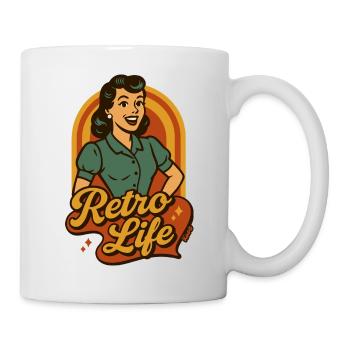 Retro Lifestyle Pinup - Tasse - Weiß - Rechts