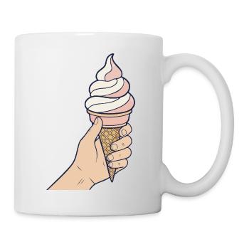 Glace à l'italienne en main - Mug - white - Right