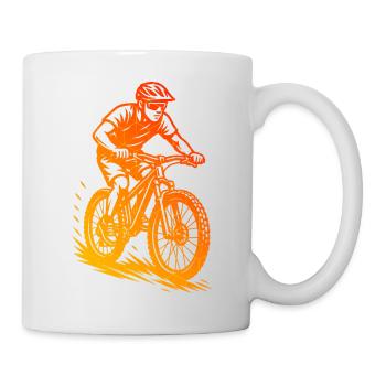 Motif emblématique du VTT - Mug blanc - blanc - Droite
